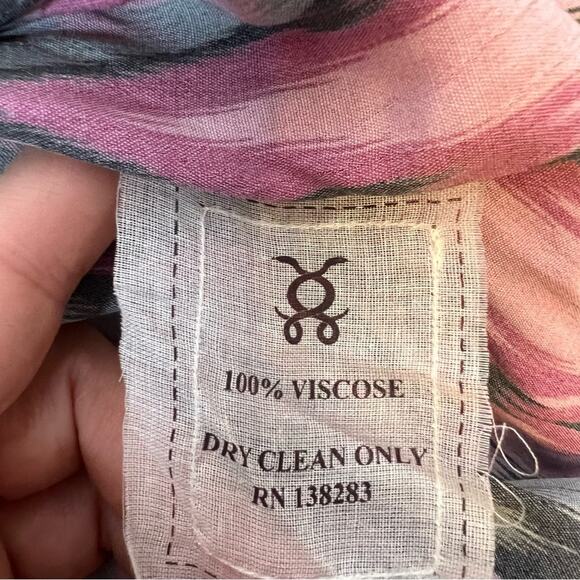 NWT Figue ritika Ikat kaftan top sz S tassels - Picture 5 of 7